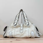 Chloe Silverado White Leather Bag Vintage Early 2000s Large Satchel Tote