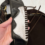 Francesco Biasia Suede Leather Patchwork Hobo Bag