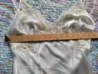Vintage Victorias Secret Ivory Slip Dress Womens Size M Sequins Lace Bridal Y2K