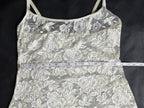 VTG 1997 Victoria's Secret Heart Tag Cream Floral Lace Slip Dress Chemise Medium