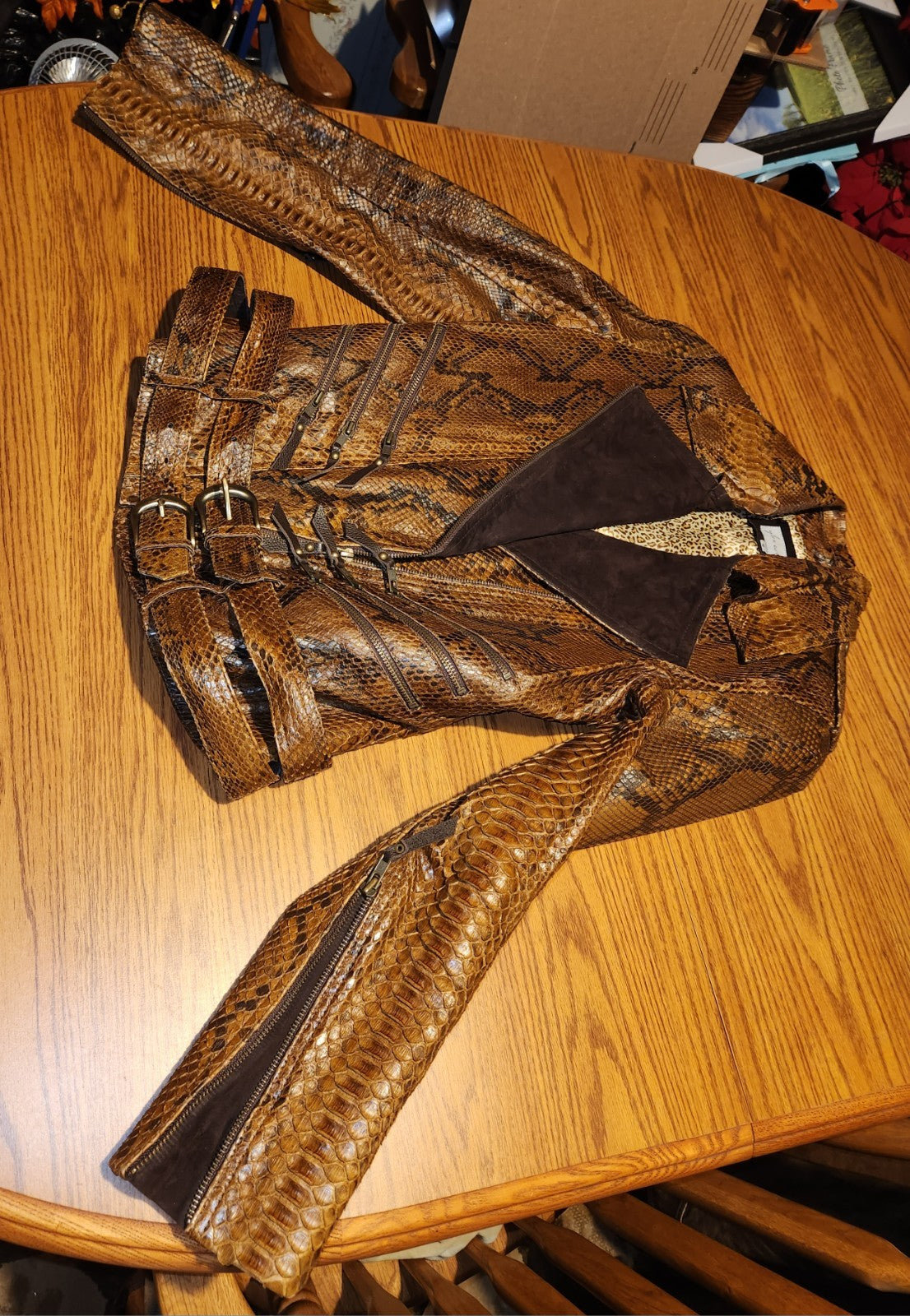 Glen Arthur Python Skin Jacket Size 8