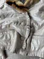 Vizio Lambskin Leather Jacket with Fur Collar Y2K
