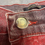 Vintage Roberto Cavalli Red Gradient Jeans “Devil Harmony” AW 2003 - Small