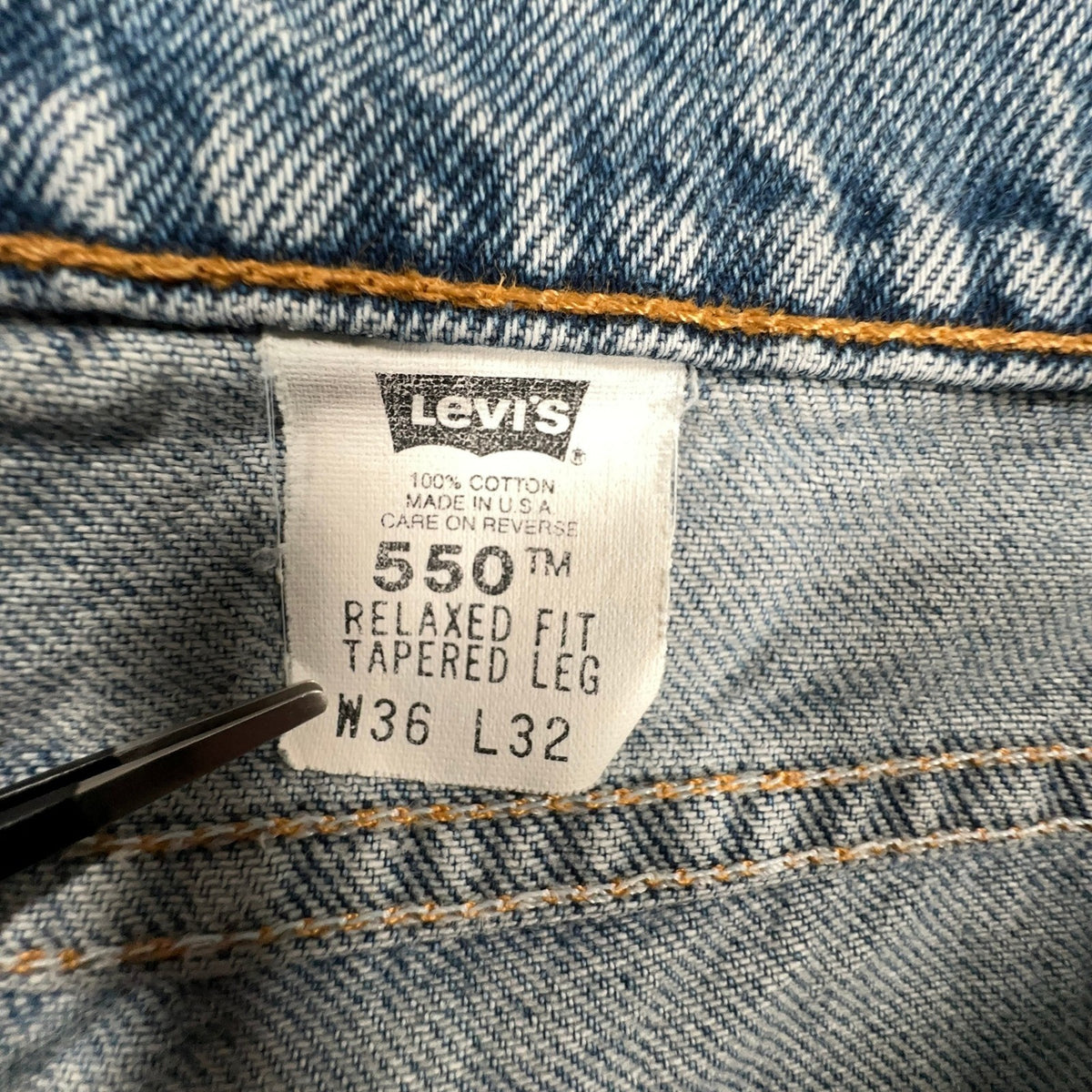 Levi's 550 1990s Jeans Mens 36x32 Orange Tab Distressed