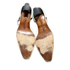 Ralph Lauren Cap-Toe Spectator Heels Navy Ivory Italian Leather 6.5