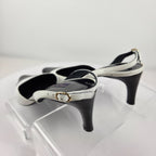 Ralph Lauren Collection Y2K Black and White Cap Toe Slingback Pumps Size 5.5B