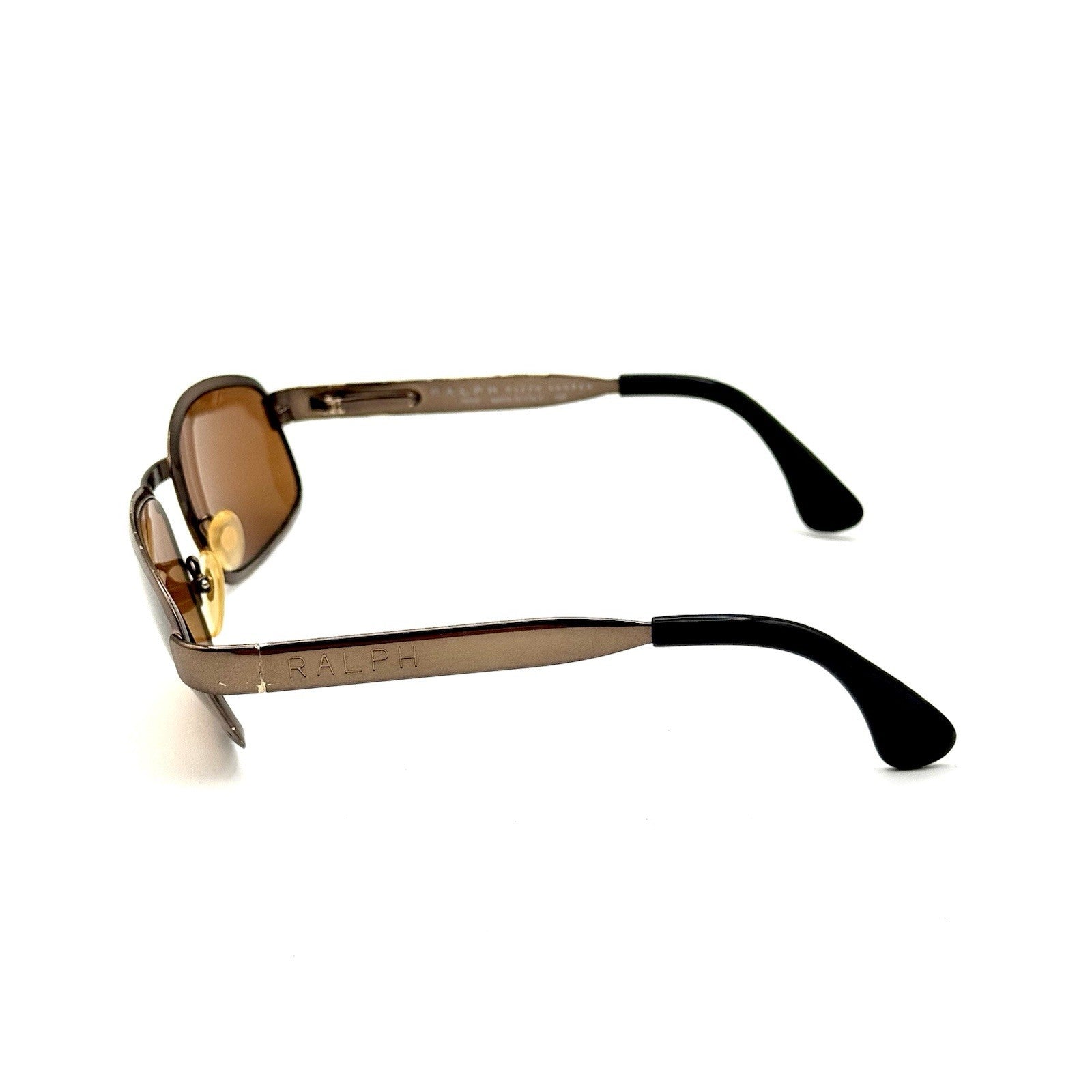 Ralph Lauren Oval Sunglasses 912/N/S VTG Brown Metal Designer Frame & Lens 55-20