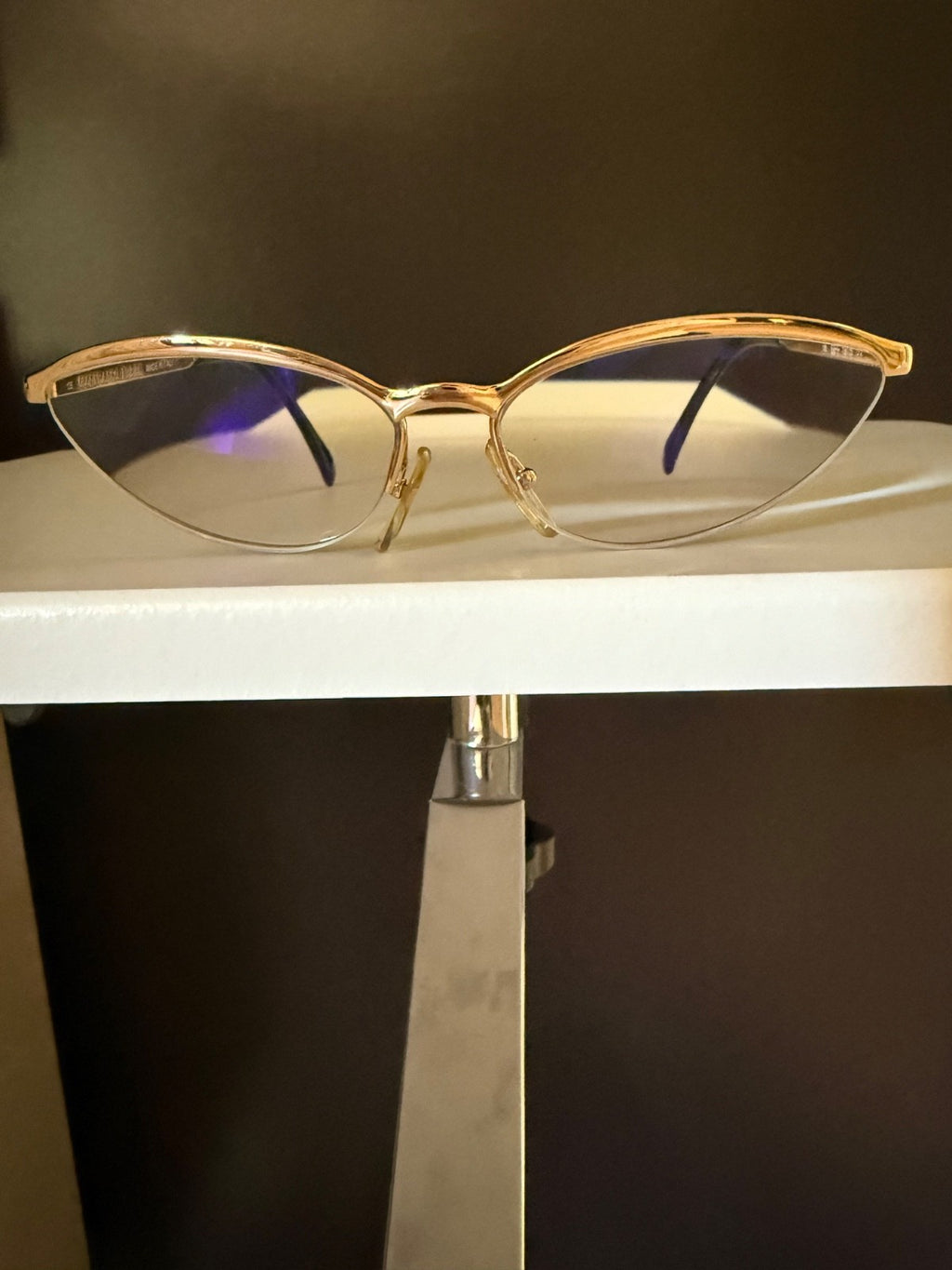 Gianfranco Ferre 1990's VINTAGE Cat Eye Sunglasses 191/S 012 Gold Half Rim
