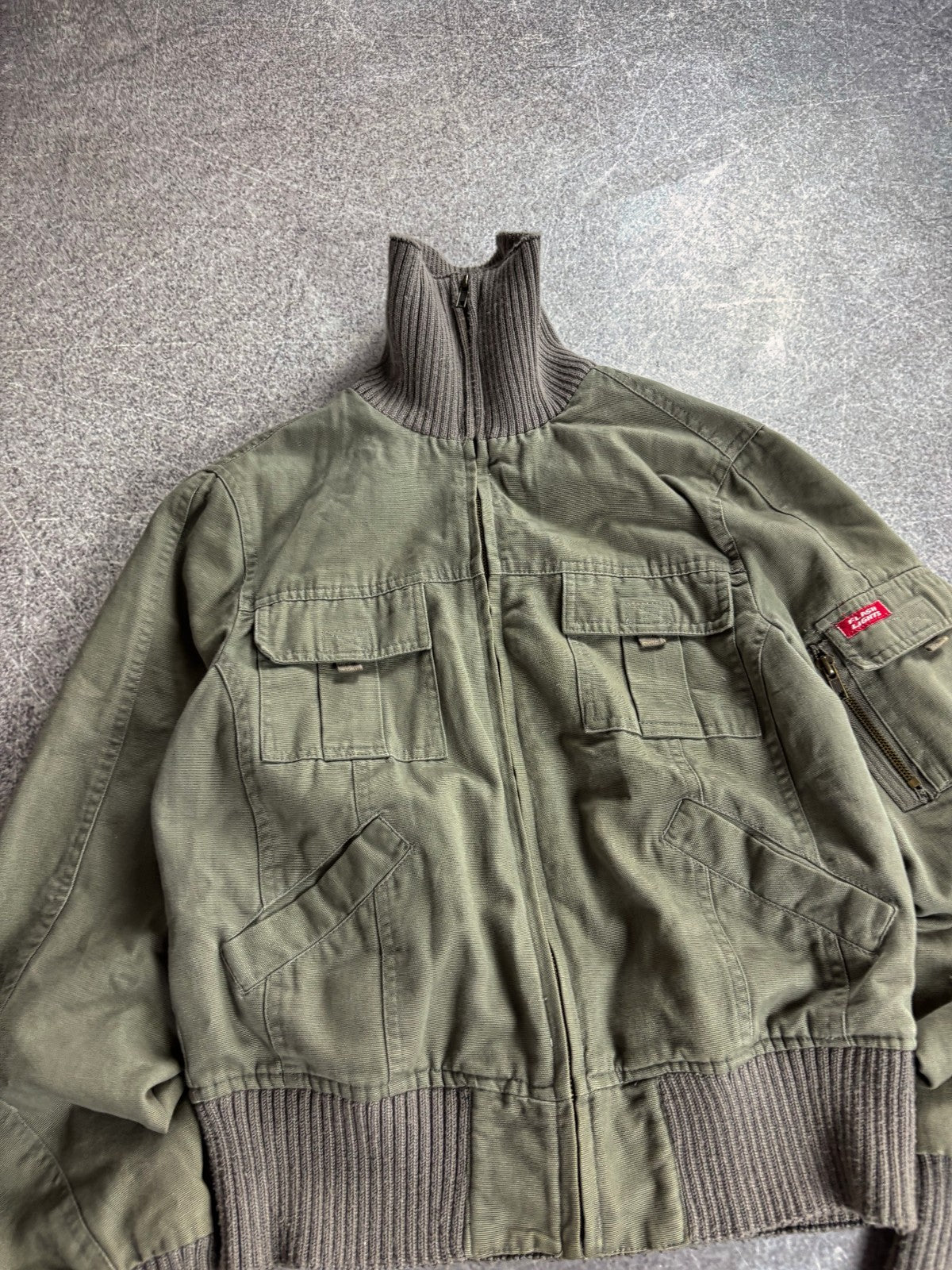 Vintage Military Cargo Jacket Multi Pocket 2000s