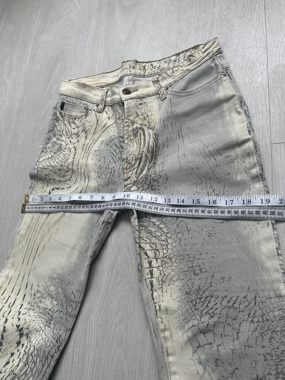 Rare Vintage Roberto Cavalli Crocodile Print Sand Pants