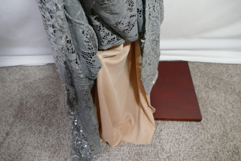 Vintage Sequin Halter - Open Back - Maxi Dress
