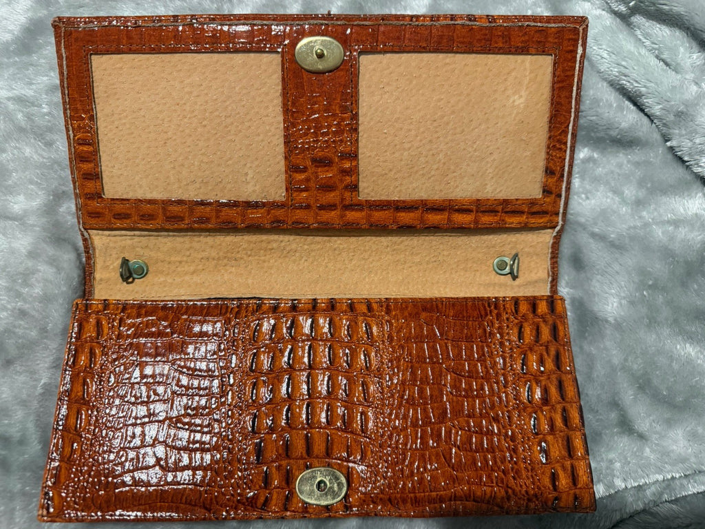 Pierre Cardin Crocodile Leather Shoulder Clutch Bag 1970s-1980s