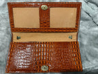 Pierre Cardin Crocodile Leather Shoulder Clutch Bag 1970s-1980s