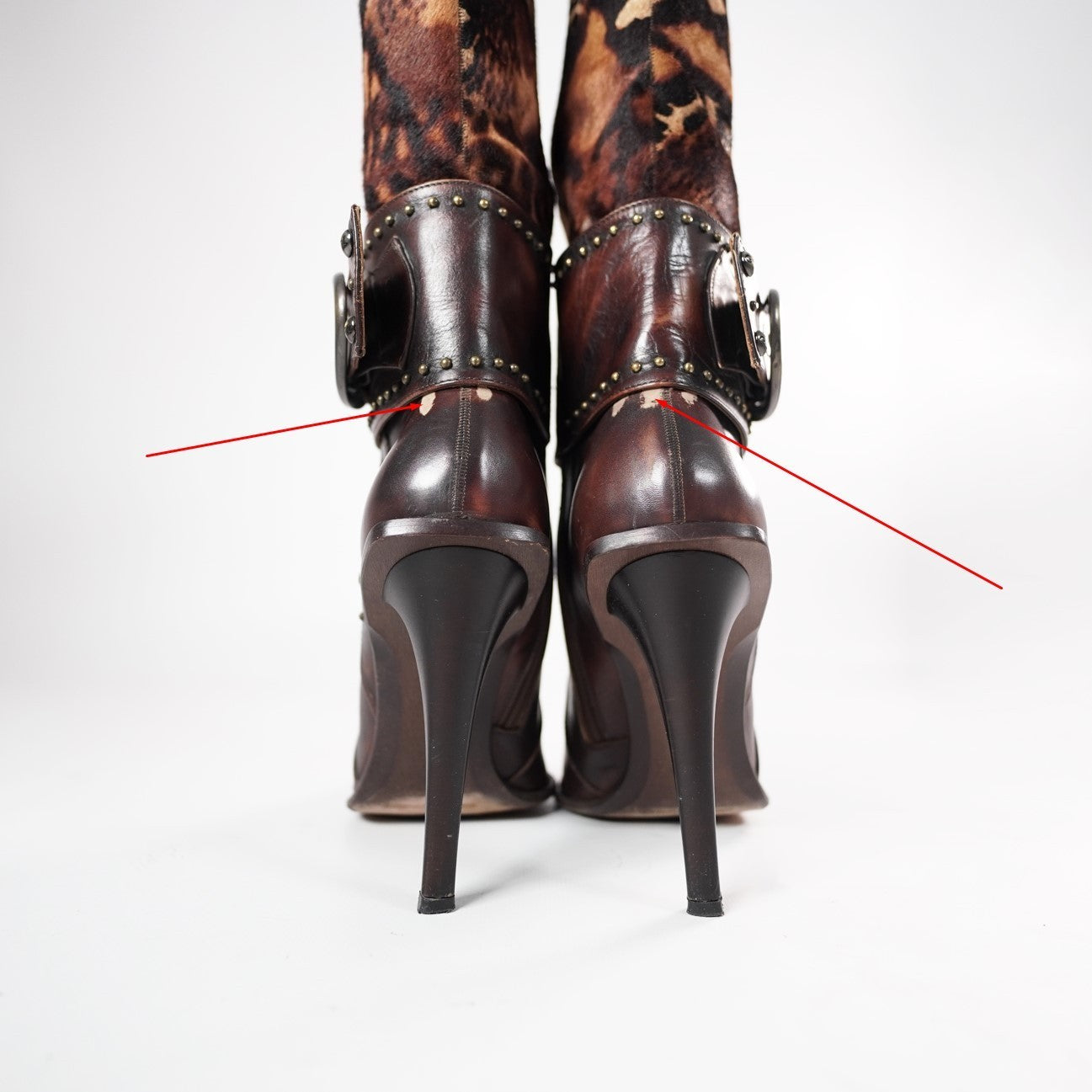 Gianmarco Lorenzi IT39 EU39,5 US9 pointed toe high heels western leather boots