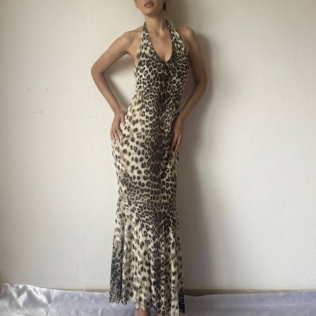 RARE!!! ROBERTO CAVALLI CLASS CAVALLI LEOPARD DRESS FROM 2000’s-