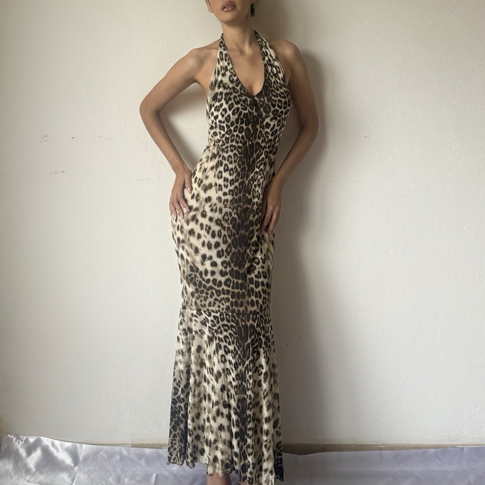 RARE!!! ROBERTO CAVALLI CLASS CAVALLI LEOPARD DRESS FROM 2000’s-