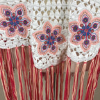 Chloe Fringed Embroidered Crochet Poncho $1795 Size M NWT Rare
