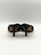 Gucci Black Canvas GG Monogram Kitten Heels with Braid Accent Size EU 35.5
