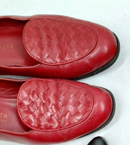 Vintage Bottega Veneta Pump Leather Red Shoes