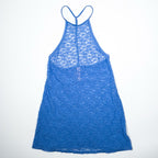 Victoria’s Secret Lace Chemise Slip Dress Blue M Racerback Lingerie Sleepwear