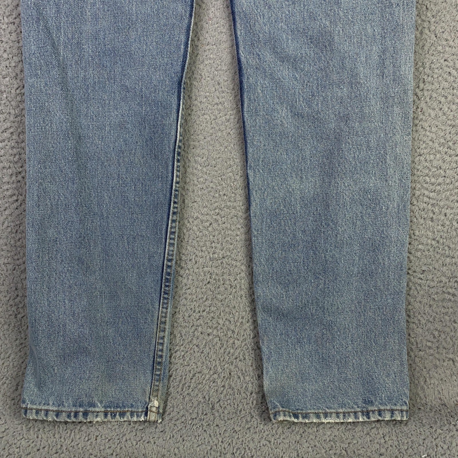 Vintage Levis 505 Jeans Mens 33x34 (32x33.5) Light Wash Straight Denim USA 90s