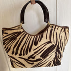 Rare Ferragamo Toto Bag Linen Material