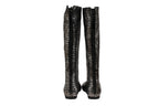 Giuseppe Zanotti Knee High Boots US6.5 EU36.5 SIlver Metallic Croc Embossed