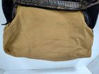 Cavalcanti Italy Black Leather Calf Hair and Cowhide Handbag
