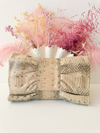 Vintage Furla Exotic Leather Snakeskin Clutch – Made in Italy