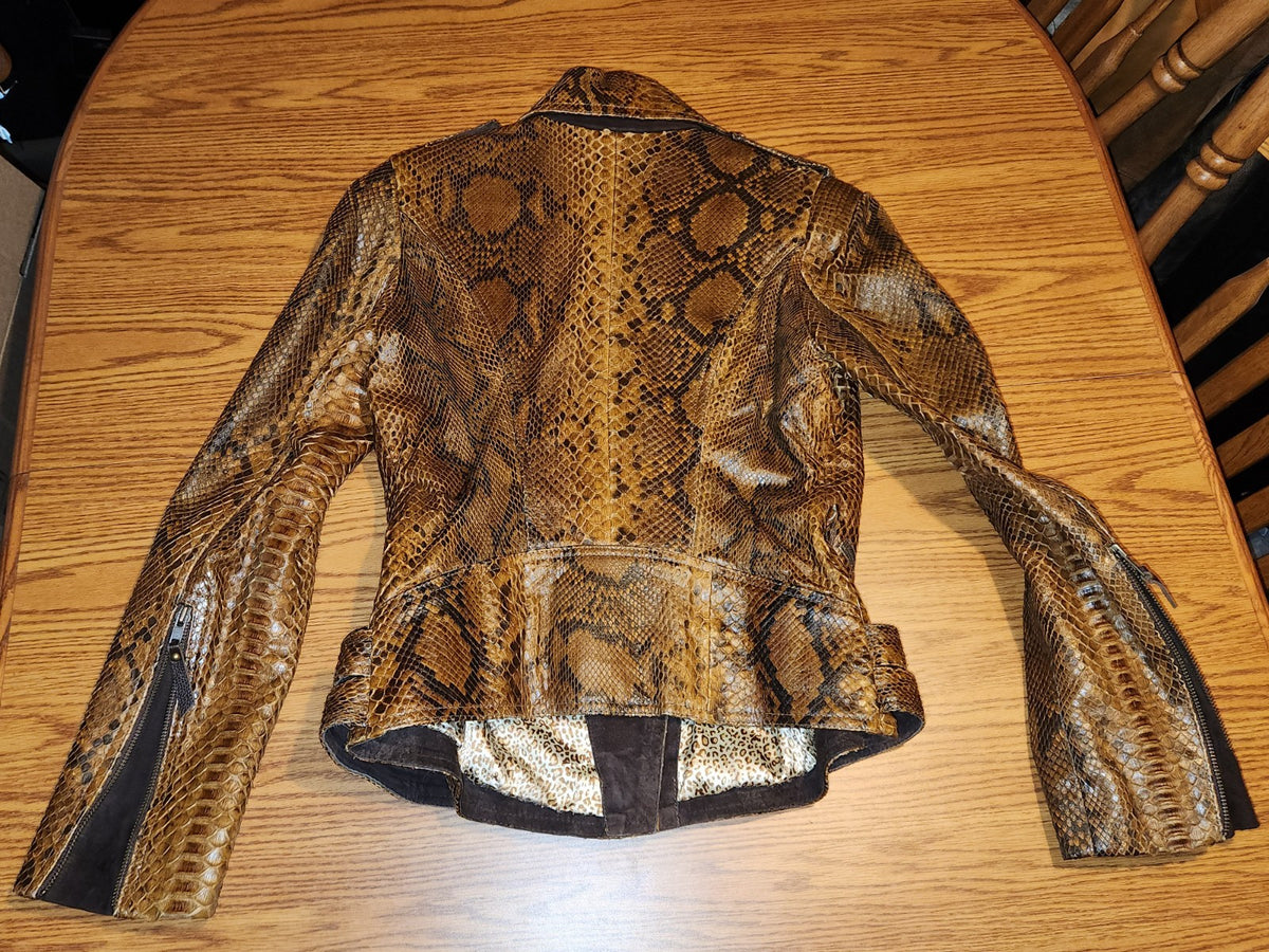 Glen Arthur Python Skin Jacket Size 8