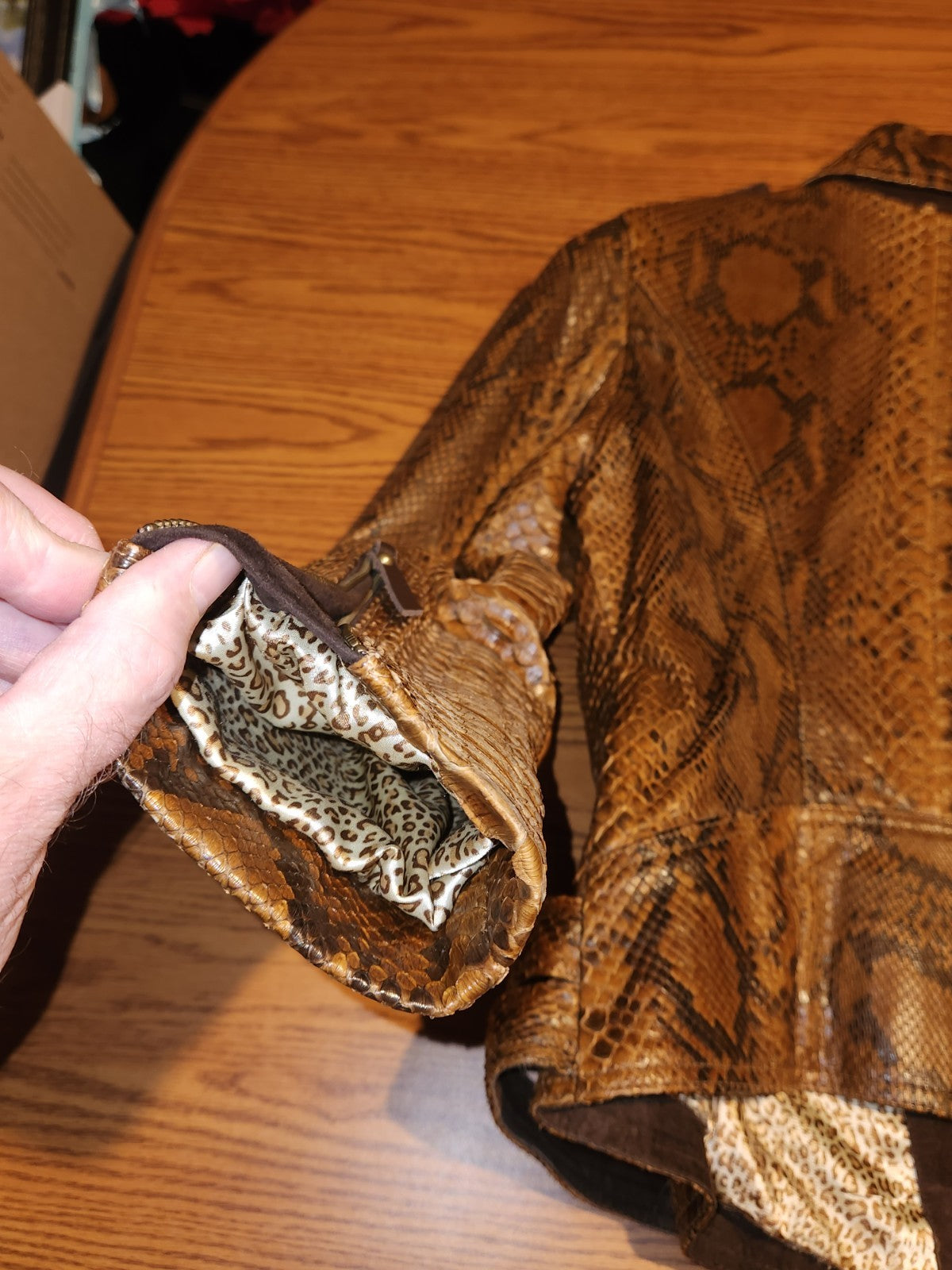 Glen Arthur Python Skin Jacket Size 8