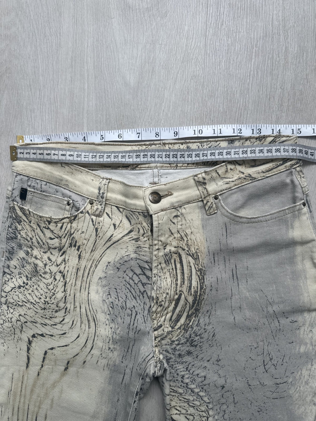 Rare Roberto Cavalli Y2K Crocodile Print Sand Pants Vintage Italy Runway Vibe