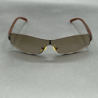 Chanel 4089 236/13 VTG Shield Sunglasses Brown Gradient Italy 120 Used w/ Ser. #
