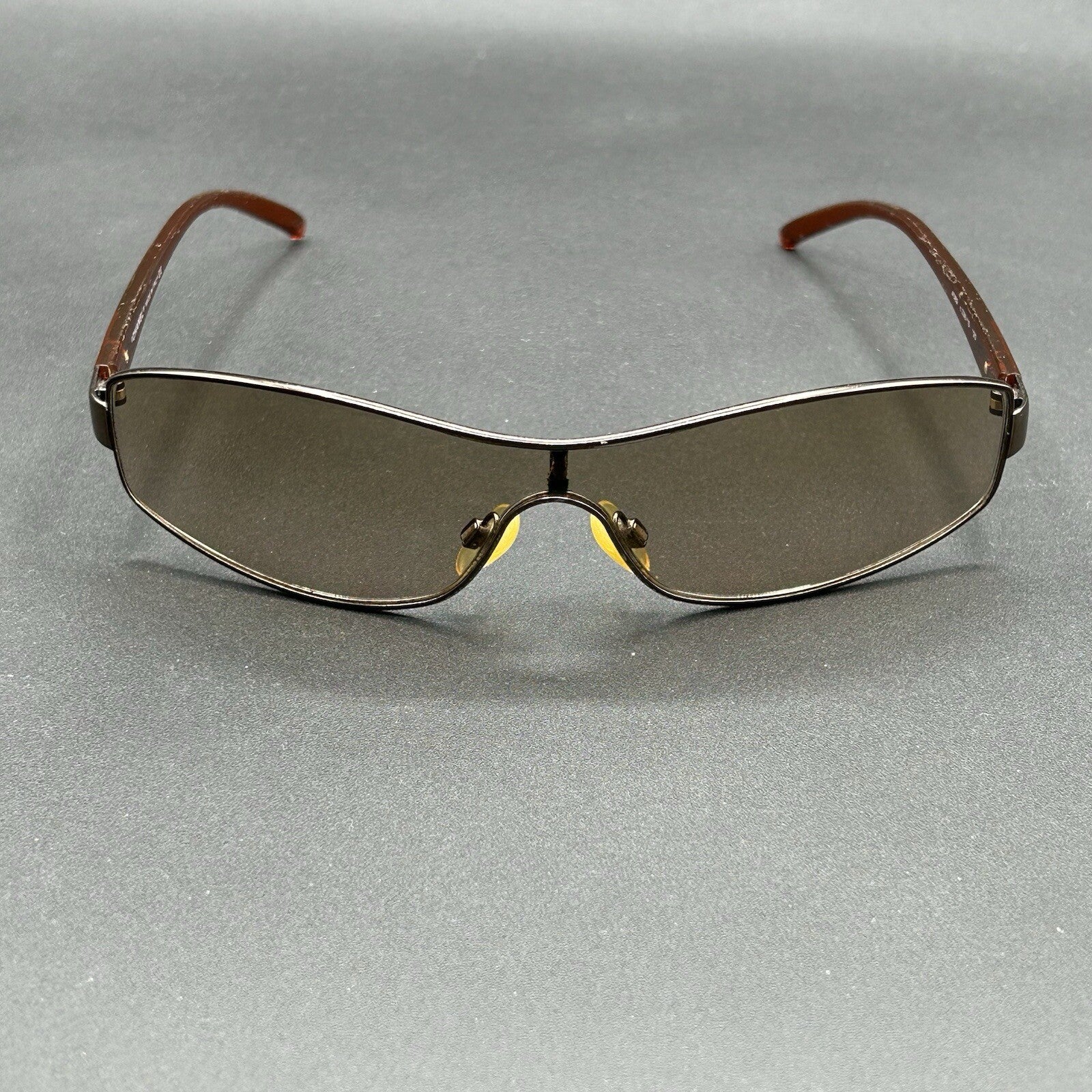 Chanel 4089 236/13 VTG Shield Sunglasses Brown Gradient Italy 120 Used w/ Ser. #