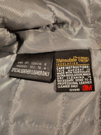 Vtg 90s Wilsons Black Leather Jacket Sz Small Fitted w/Belt Removable Thinsulate