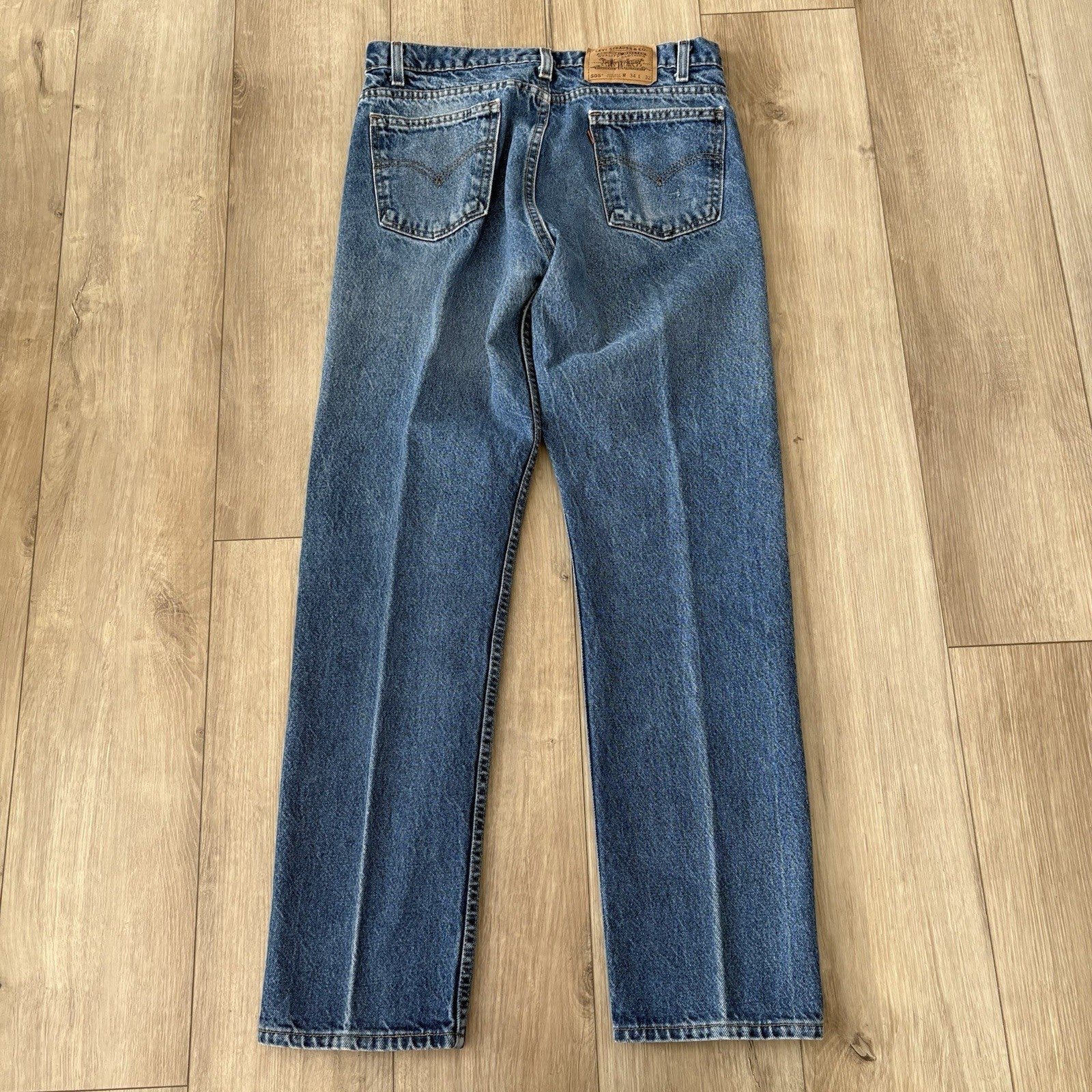 Vintage Levi’s 505 Orange Tab Denim USA Made (40505-0215) Size W 34 L 32
