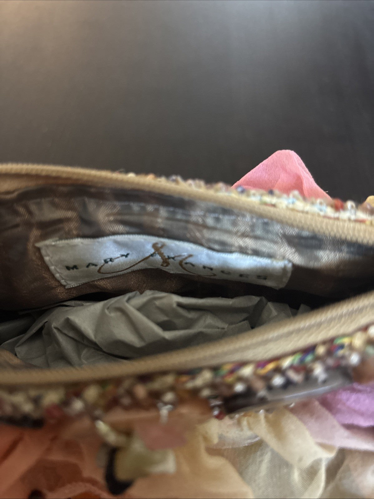 Vintage Mary Frances Unused Desert Sunset Purse w/ Tag