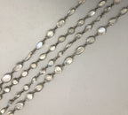 Victorian Silver Natural Moonstone Necklace /Guard  Chain 28g 122cm DLZX