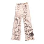 2000s Roberto Cavalli Grey and Ivory Python Snake Scale Print Jeans Size S W28