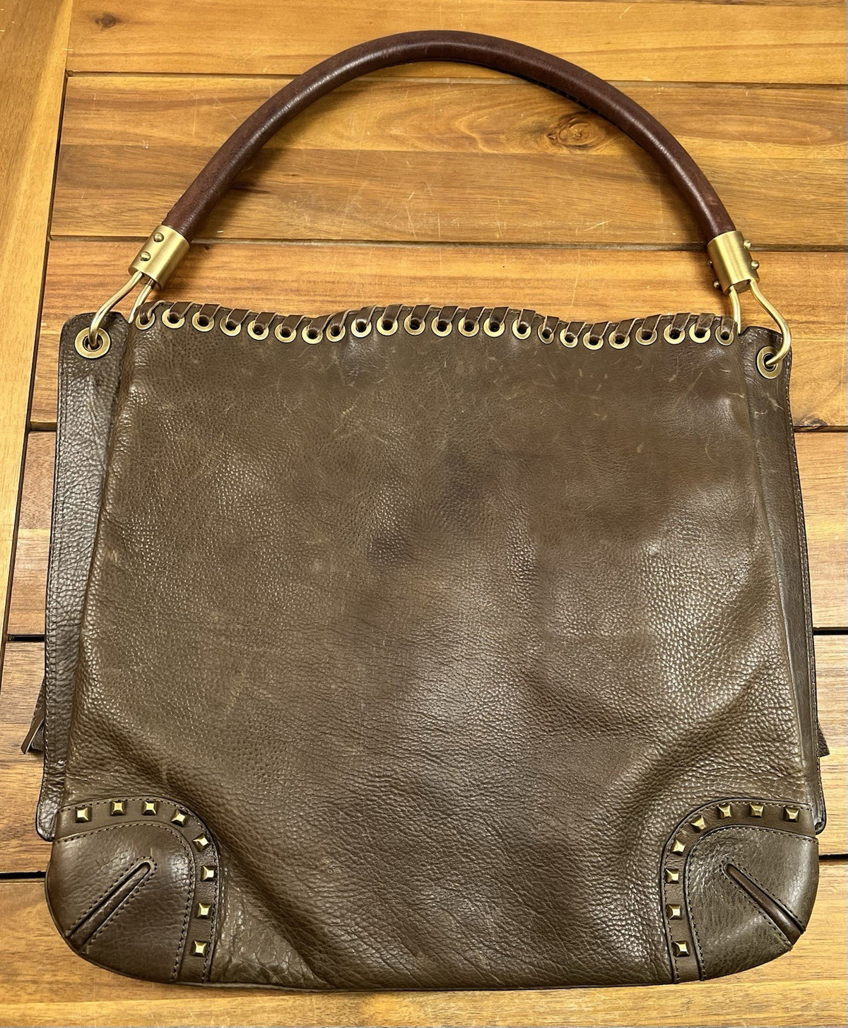 Michael Kors Brown Leather Fringe Handbag
