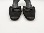 Gucci Black Canvas GG Monogram Kitten Heels with Braid Accent Size EU 35.5