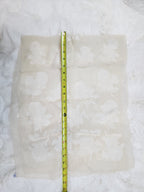 Antique Chiffon Silk Scarf Head & Neck Scarf Delicate Floral White Lace 1900's