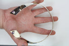 VINTAGE RACHEL GERA AMETHYST COLLAR STERLING SILVER 925 NECKLACE 18" MODERNIST
