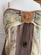 LM Lulu Brown Boho Floral Cami Top Size 2