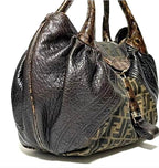 Fendi Zucca Spy Bag Dark Brown Canvas and Leather