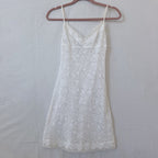 Victoria’s Secret Y2K White Lace Babydoll Slip Dress Nightgown M Coquette Fairy