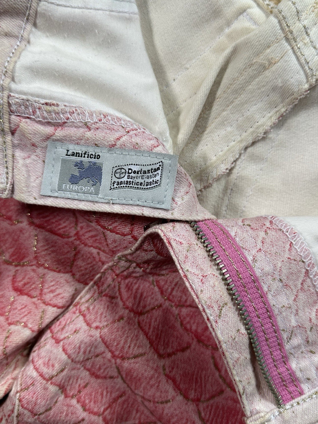 Roberto Cavalli S/S1999 Pink Python Glittered Swarovski Jeans