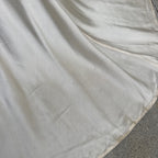 Vintage 1930s White Candlelight Silk Satin Gown Bias Cut Wedding Bridal Dress
