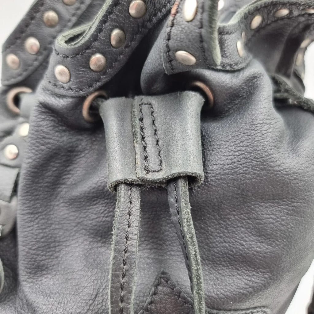 Diesel Vintage Black Leather Shoulder Bag