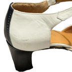 Ralph Lauren Cap-Toe Spectator Heels Navy Ivory Italian Leather 6.5